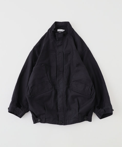 DAIRIKU(ダイリク)の「DAIRIKU / ダイリク "Inception" Big-Sleeve Mole Skin(ミリタリージャケット・メンズ・ネイビー/ブラック・MEDIUM)」の1枚目の写真