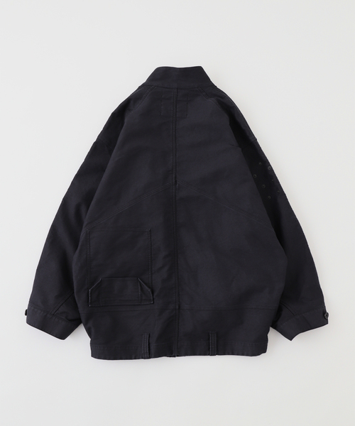 DAIRIKU(ダイリク)の「DAIRIKU / ダイリク "Inception" Big-Sleeve Mole Skin(ミリタリージャケット・メンズ・ネイビー/ブラック・MEDIUM)」の3枚目の写真