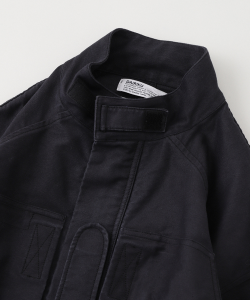DAIRIKU(ダイリク)の「DAIRIKU / ダイリク "Inception" Big-Sleeve Mole Skin(ミリタリージャケット・メンズ・ネイビー/ブラック・MEDIUM)」の4枚目の写真