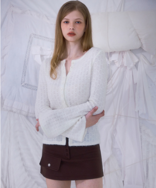 ROSEFRANTZ（ロゼフランツ）の「Hairy Slim Fur Cardigan [Ivory]（カーディガン/ボレロ・レディース・アイボリー・OS）」の7枚目の写真