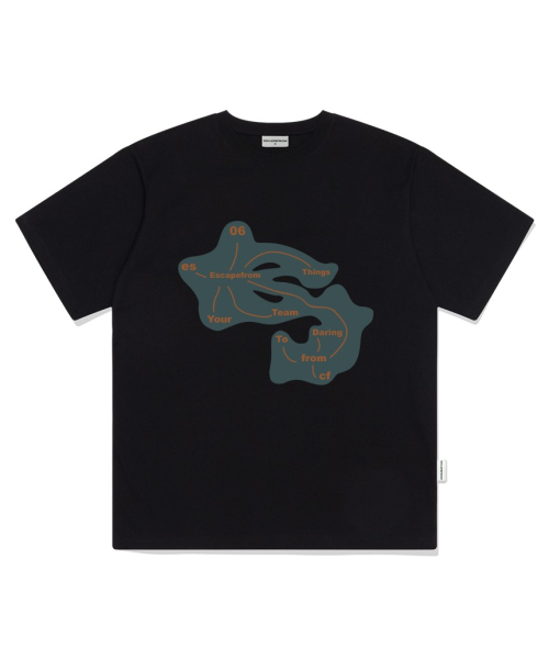 ESCAPEFROM(エスケープフロム)の「イニシャルマッププリントオーバーサイズ半袖Tシャツブラック(Tシャツ/カットソー・レディース・その他・LARGE/SMALL/MEDIUM)」の2枚目の写真