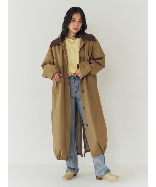 Ungrid（アングリッド）の「2wayステンカラーコート（ステンカラーコート・レディース・ベージュ/アイボリー・SMALL/MEDIUM）」の10枚目の写真