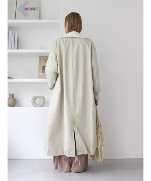 Ungrid（アングリッド）の「2wayステンカラーコート（ステンカラーコート・レディース・ベージュ/アイボリー・SMALL/MEDIUM）」の14枚目の写真