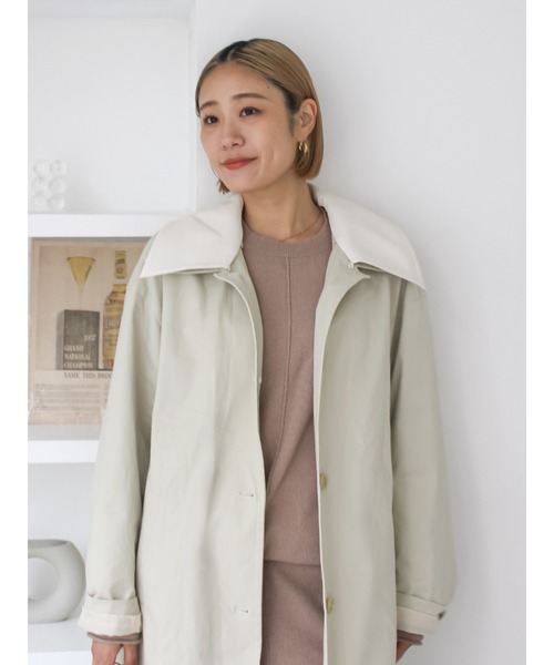 Ungrid（アングリッド）の「2wayステンカラーコート（ステンカラーコート・レディース・ベージュ/アイボリー・SMALL/MEDIUM）」の15枚目の写真