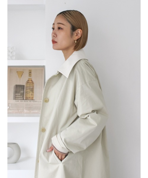 Ungrid（アングリッド）の「2wayステンカラーコート（ステンカラーコート・レディース・ベージュ/アイボリー・SMALL/MEDIUM）」の17枚目の写真