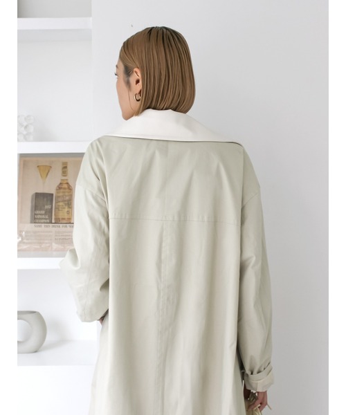 Ungrid（アングリッド）の「2wayステンカラーコート（ステンカラーコート・レディース・ベージュ/アイボリー・SMALL/MEDIUM）」の18枚目の写真