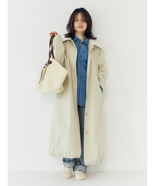 Ungrid（アングリッド）の「2wayステンカラーコート（ステンカラーコート・レディース・ベージュ/アイボリー・SMALL/MEDIUM）」の22枚目の写真