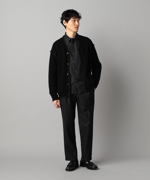 COMME CA MEN(コムサメン)の「ブランケットステッチ カーディガン(カーディガン/ボレロ・メンズ・ネイビー/ブラック・L/M)」の4枚目の写真