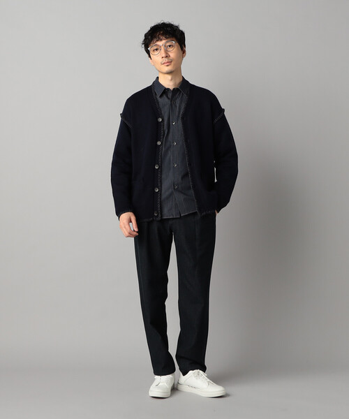 COMME CA MEN(コムサメン)の「ブランケットステッチ カーディガン(カーディガン/ボレロ・メンズ・ネイビー/ブラック・L/M)」の9枚目の写真