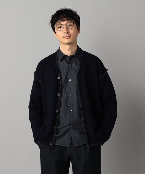 COMME CA MEN(コムサメン)の「ブランケットステッチ カーディガン(カーディガン/ボレロ・メンズ・ネイビー/ブラック・L/M)」の11枚目の写真