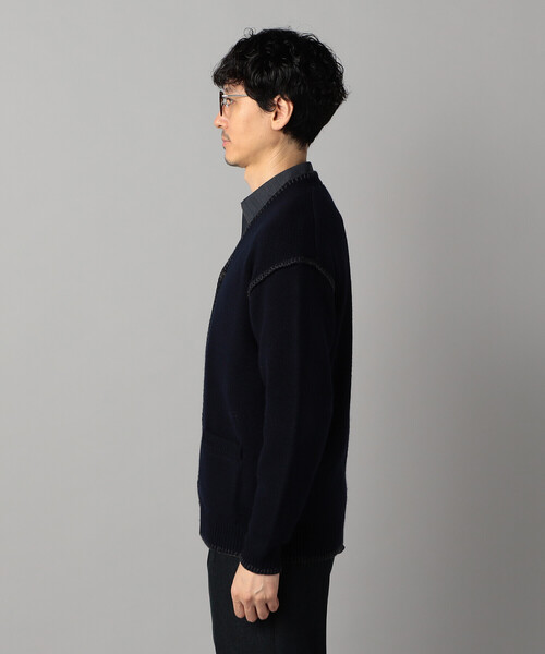 COMME CA MEN(コムサメン)の「ブランケットステッチ カーディガン(カーディガン/ボレロ・メンズ・ネイビー/ブラック・L/M)」の14枚目の写真