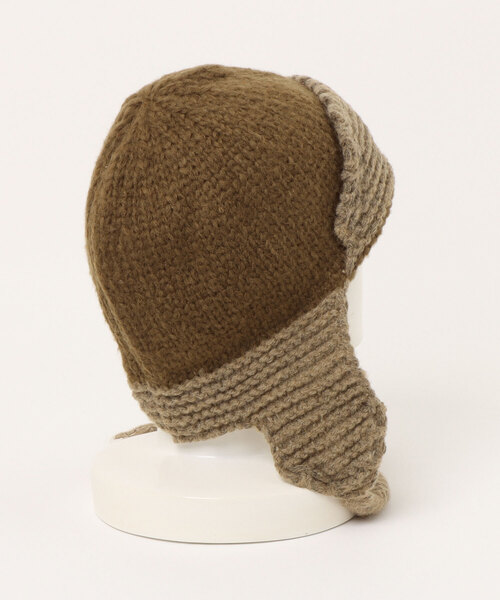 AsRiRe（アスリレイ）の「25aw　配色ニットキャップ（ニットキャップ/ビーニー・レディース・ダークグレー/ライトグレー/ブラウン/ピンク・F）」の5枚目の写真