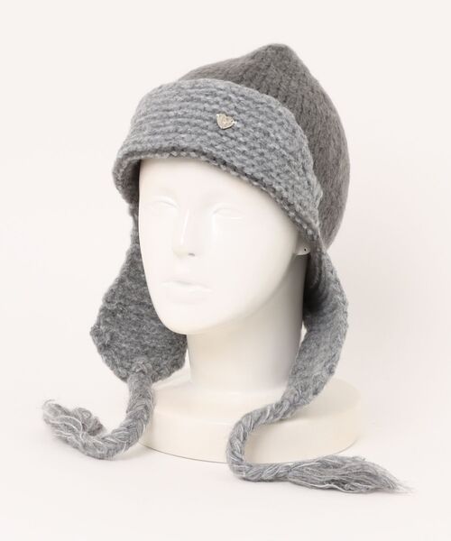 AsRiRe（アスリレイ）の「25aw　配色ニットキャップ（ニットキャップ/ビーニー・レディース・ダークグレー/ライトグレー/ブラウン/ピンク・F）」の10枚目の写真