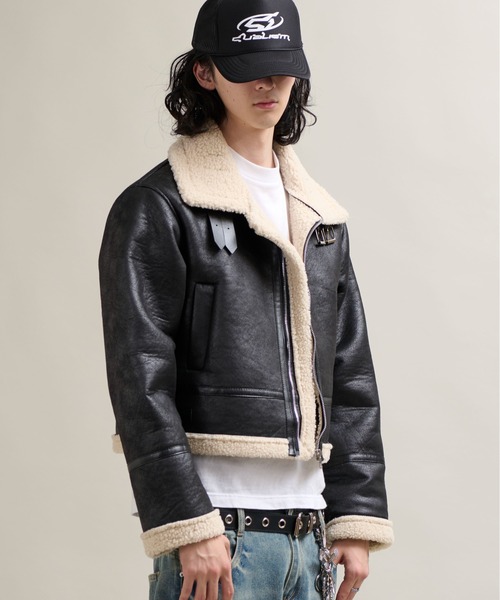 CALIFORNIA OUTFITTERS（カリフォルニア アウトフィッターズ）の「11C5 裏ボア ムートンライクジャケット（ムートンコート・メンズ・ブラウン/ブラック・FREE）」の16枚目の写真