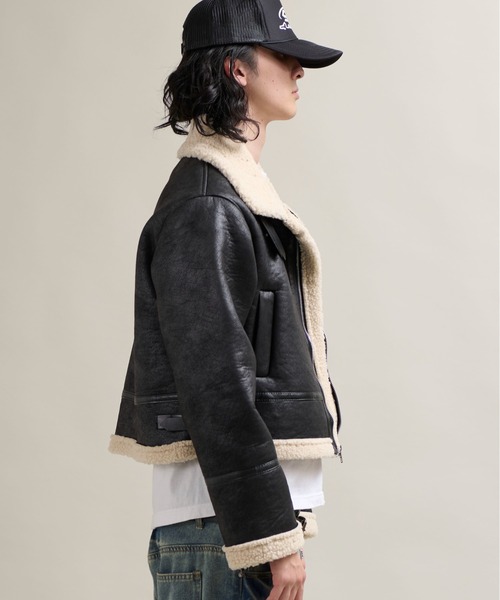CALIFORNIA OUTFITTERS（カリフォルニア アウトフィッターズ）の「11C5 裏ボア ムートンライクジャケット（ムートンコート・メンズ・ブラウン/ブラック・FREE）」の17枚目の写真