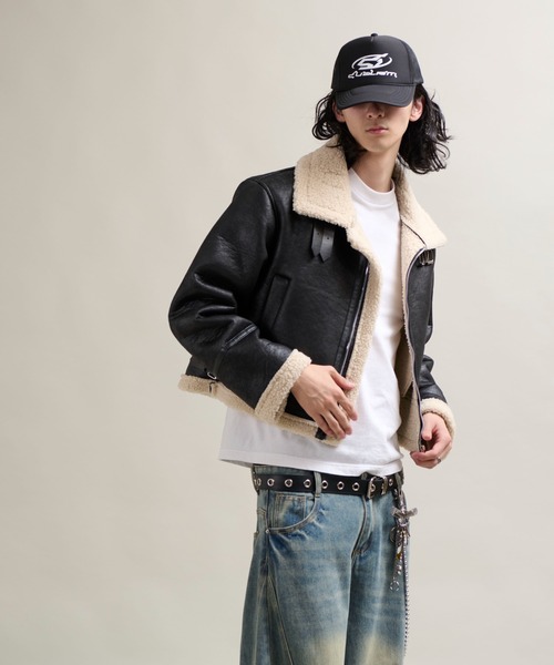 CALIFORNIA OUTFITTERS（カリフォルニア アウトフィッターズ）の「11C5 裏ボア ムートンライクジャケット（ムートンコート・メンズ・ブラウン/ブラック・FREE）」の21枚目の写真