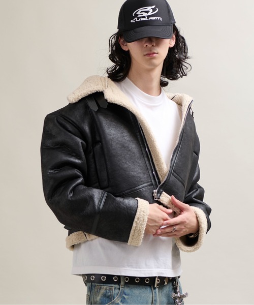 CALIFORNIA OUTFITTERS（カリフォルニア アウトフィッターズ）の「11C5 裏ボア ムートンライクジャケット（ムートンコート・メンズ・ブラウン/ブラック・FREE）」の22枚目の写真