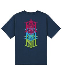 KTN0046 カンシンバル交差 半袖Tシャツ - ネイビー