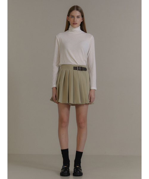 ANOETIC(アノエティック)の「ANC BUCKLE PLEATS WRAP SKIRT_BEIGE(スカート・レディース・その他・MEDIUM/SMALL)」の3枚目の写真