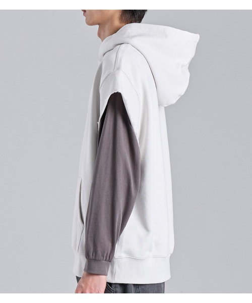 BUTTON SEOUL（ボタンソウル）の「スリーブレスビンテージコットンフードベスト(ホワイト)（Tシャツ/カットソー・メンズ・その他・MEDIUM/LARGE/X-LARGE）」の4枚目の写真