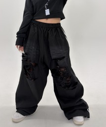 A'GEM/9 × .kom 『.KOM/ドットケーオーエム』Destroy Track Pants/デストロイトラックパンツ