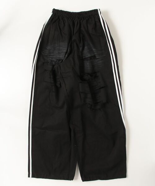 .KOM(ドットコム)の「A'GEM/9 × .kom 『.KOM/ドットケーオーエム』Destroy Track Pants/デストロイトラックパンツ(スウェットパンツ・レディース・ブラック/ブラウン・FREE)」の20枚目の写真
