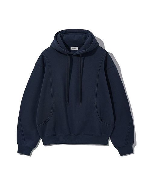 COSTUME O’CLOCK(コスチュームオクロック)の「カーブド起毛フードパーカー 3 COLOR COOSTS262(パーカー・メンズ・ブラック/ネイビー/グレー・SMALL/MEDIUM/LARGE)」の3枚目の写真