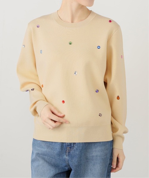 ラ トータリテ（La TOTALITE）/【洗える】TORRAZZO DONNA/トラッゾドンナ ジュエリーニットトップス セール】【洗える】TORRAZZO DONNA/トラッゾドンナ ジュエリーニット