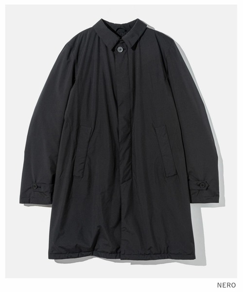 HERNO(ヘルノ)の「HERNO 2 LAYER PROMETEO BALMACAAN DOWN COAT ヘルノ 2レイヤー プロメテオ ステンカラー ダウンコート(ダウンジャケット/コート・メンズ・ブラック・50/46)」の2枚目の写真