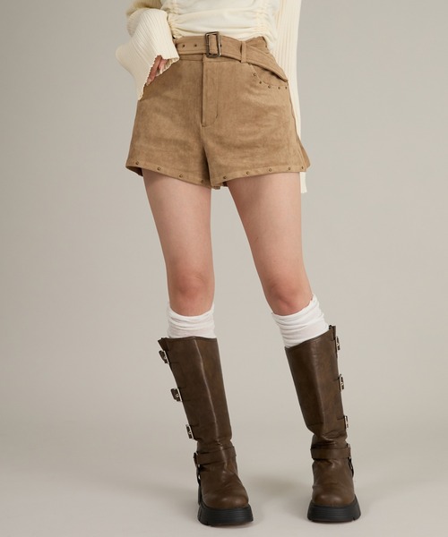 apres jour mignon（アプレジュールミニョン）の「【セット着用可能】スタッズ付きショートパンツ（その他パンツ・レディース・ブラウン系その他/ベージュ・フリー/LARGE）」の14枚目の写真