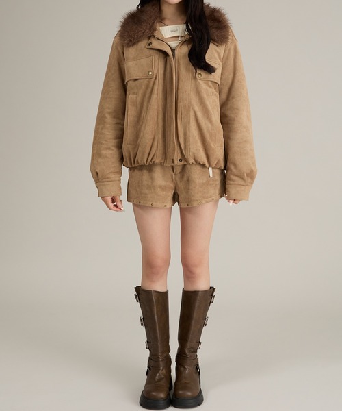 apres jour mignon（アプレジュールミニョン）の「【セット着用可能】スタッズ付きショートパンツ（その他パンツ・レディース・ブラウン系その他/ベージュ・フリー/LARGE）」の16枚目の写真