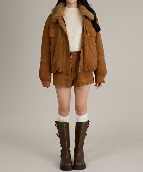 apres jour mignon（アプレジュールミニョン）の「【セット着用可能】スタッズ付きショートパンツ（その他パンツ・レディース・ブラウン系その他/ベージュ・フリー/LARGE）」の22枚目の写真