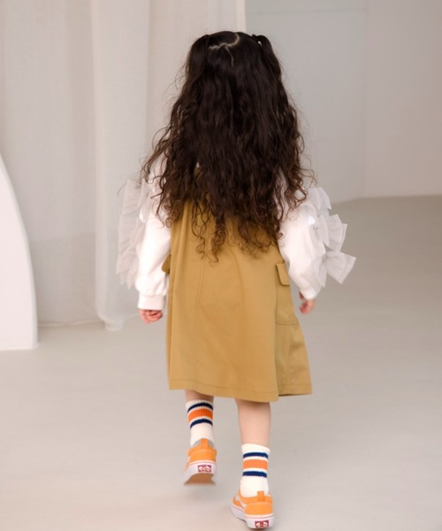 MAKE YOUR DAY（メイクユアデイ）の「袖リボン無地長袖Tシャツ■80～140cm（Tシャツ/カットソー・キッズ・ブラック/オフホワイト・80/90/100/110/120/130/140）」の11枚目の写真