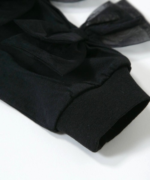 MAKE YOUR DAY（メイクユアデイ）の「袖リボン無地長袖Tシャツ■80～140cm（Tシャツ/カットソー・キッズ・ブラック/オフホワイト・80/90/100/110/120/130/140）」の15枚目の写真
