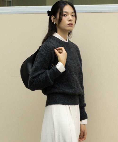 OCTETTE(オテット)の「Mohair Sweater-Charcoal(ニット/セーター・レディース・その他・FREE)」の2枚目の写真