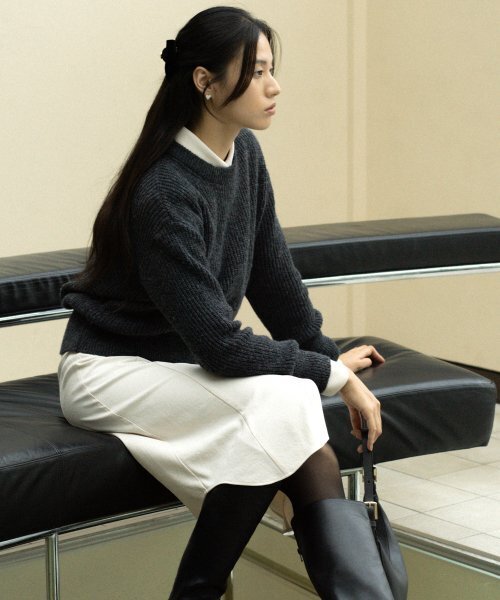 OCTETTE(オテット)の「Mohair Sweater-Charcoal(ニット/セーター・レディース・その他・FREE)」の6枚目の写真