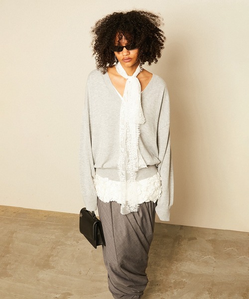 PRANK PROJECT（プランクプロジェクト）の「【Pre-Order】レースタイ / Lace Tie（付け襟・レディース・ブラック/ホワイト・FREE）」の8枚目の写真