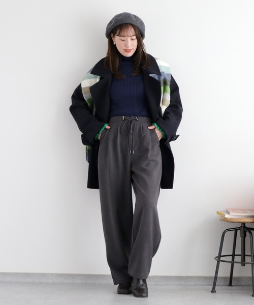 cepo(セポ)の「〈2way〉スーチングイージータックスラックス(スラックス・レディース・チャコール/ブラック・S/M)」の3枚目の写真