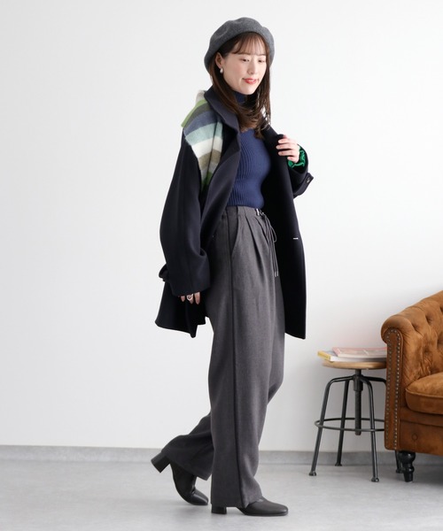 cepo(セポ)の「〈2way〉スーチングイージータックスラックス(スラックス・レディース・チャコール/ブラック・S/M)」の6枚目の写真