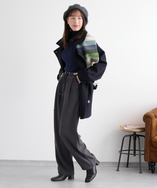 cepo(セポ)の「〈2way〉スーチングイージータックスラックス(スラックス・レディース・チャコール/ブラック・S/M)」の4枚目の写真