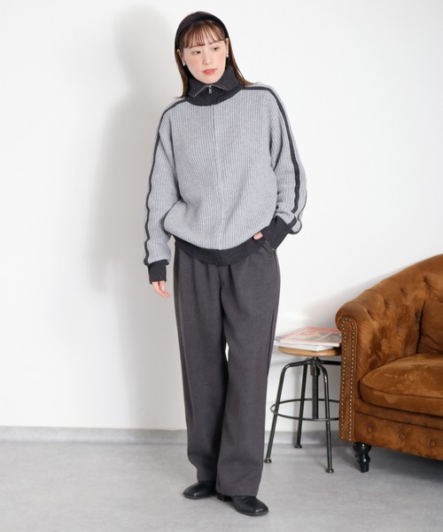 cepo(セポ)の「〈2way〉スーチングイージータックスラックス(スラックス・レディース・チャコール/ブラック・S/M)」の8枚目の写真