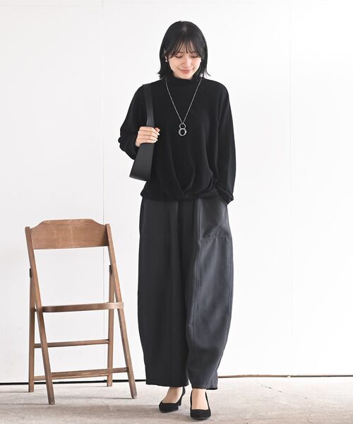 rps（アールピーエス）の「ピーチ起毛コクーンパンツ（その他パンツ・レディース・モカ/チャコールグレー/ブラック・フリー）」の13枚目の写真