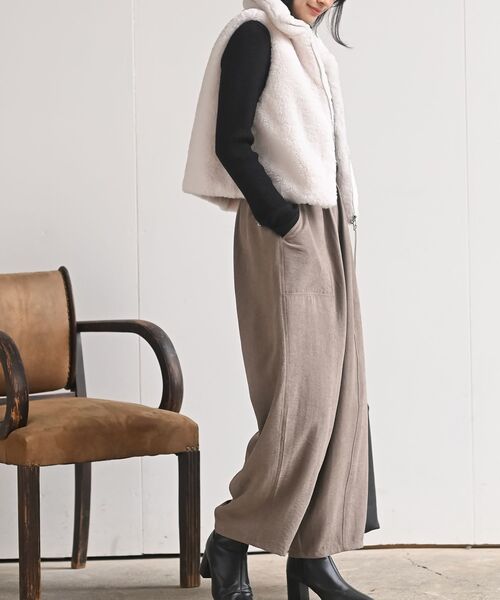 rps（アールピーエス）の「ピーチ起毛コクーンパンツ（その他パンツ・レディース・モカ/チャコールグレー/ブラック・フリー）」の17枚目の写真