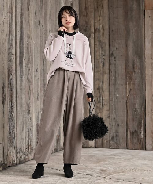 rps（アールピーエス）の「ピーチ起毛コクーンパンツ（その他パンツ・レディース・モカ/チャコールグレー/ブラック・フリー）」の22枚目の写真