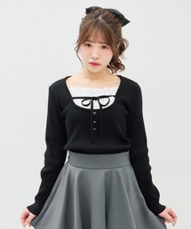 INGNI | フロントレースドッキングニット(ニット/セーター)