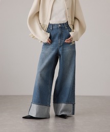 ADAM ET ROPE' | ターンナップアジャストデニム(デニムパンツ)