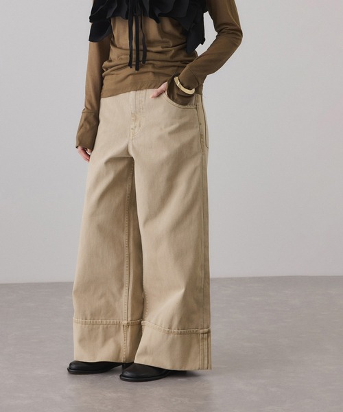 ADAM ET ROPE'(アダムエロペ)の「ターンナップアジャストデニム(デニムパンツ・レディース・ブルー/ベージュ・36/38)」の16枚目の写真