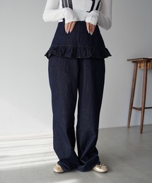 SANSeLF | 【SANSeLF】フリルハイウエストデニムパンツ saw25a070(デニムパンツ)