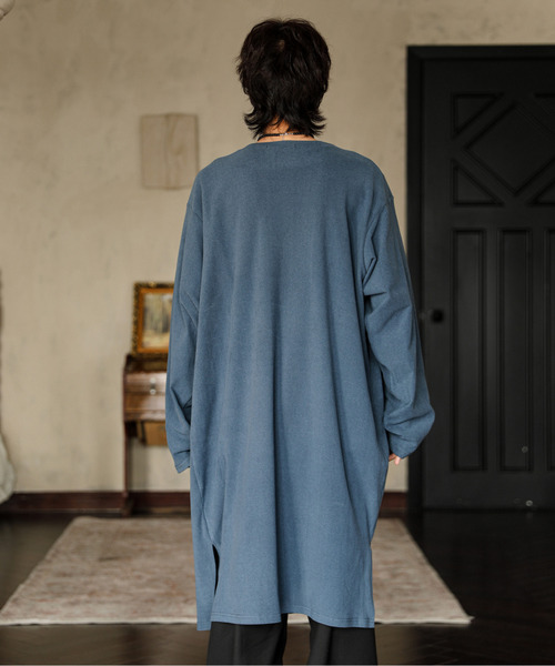 neos（ネオス）の「【neos】ルーズシルエット ウールライク ロング カーディガン（カーディガン/ボレロ・メンズ・ブルー/ブラック/モカ・LARGE/MEDIUM）」の12枚目の写真