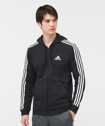 アディダス adidas エッセンシャルズ フリース スリーストライプス フルジップパーカー